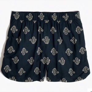 NWT- Madewell Drapey Shorts with Flowerstamp